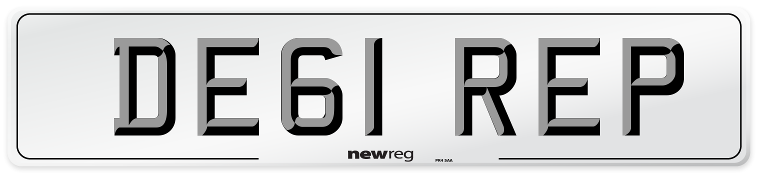 DE61 REP Number Plate from New Reg